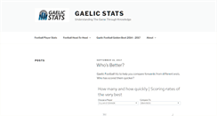 Desktop Screenshot of gaelicstats.com
